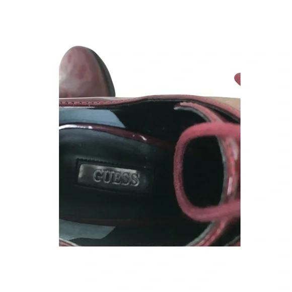 Guess Burgundy Patent Leather Heels - Picture 6 of 9